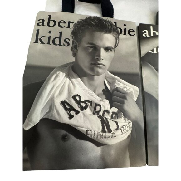 Abercrombie Kids Shopping Bag Vintage Y2K photographed by Bruce Weber lot of 2 - Picture 3 of 6